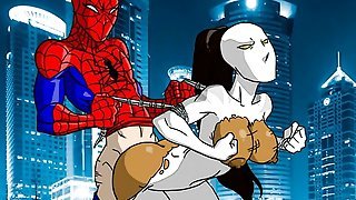 Spiderman hentai sex parody
